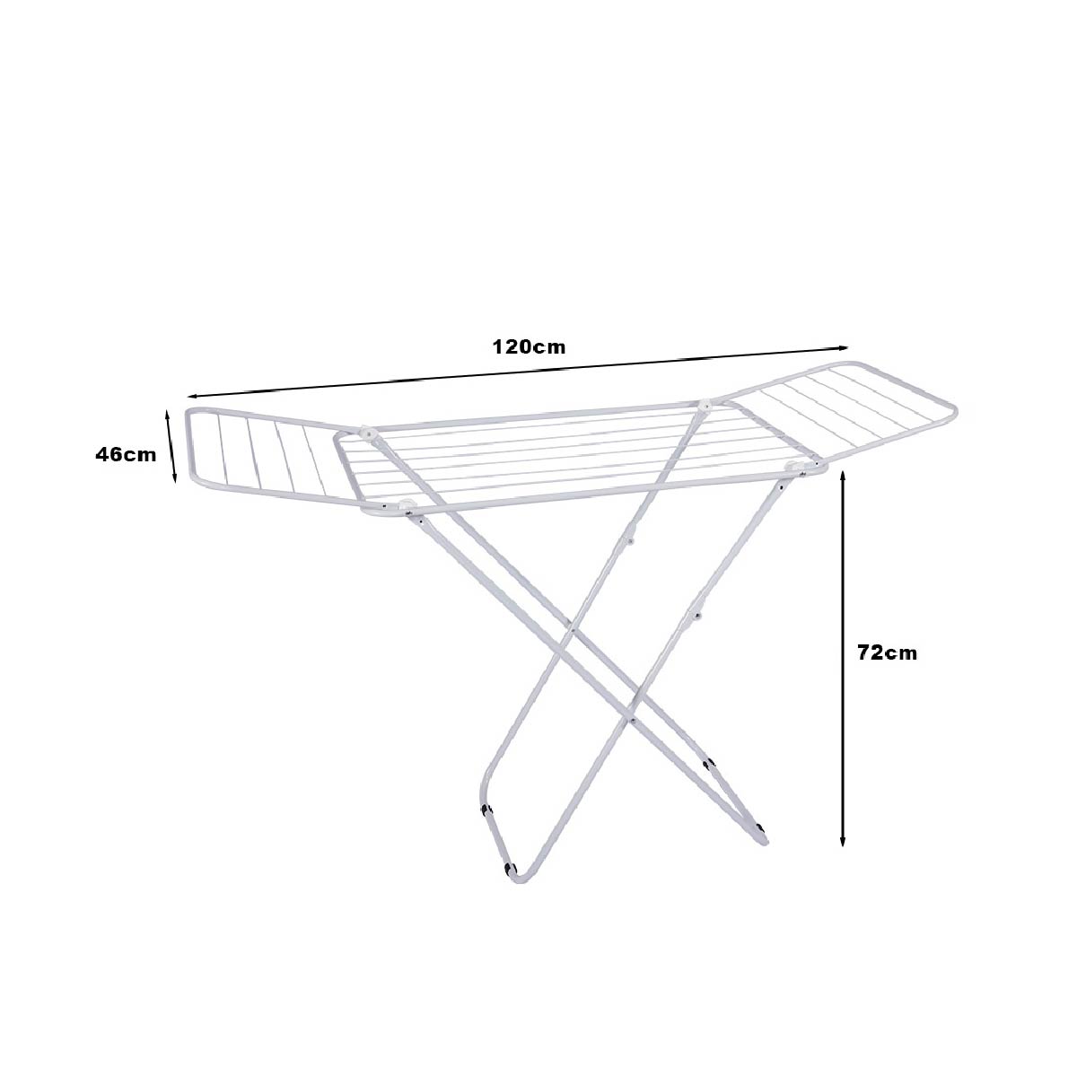 Tender Tendedero Ropa Pie Aluminio Plegable Para El Hogar - Blanco