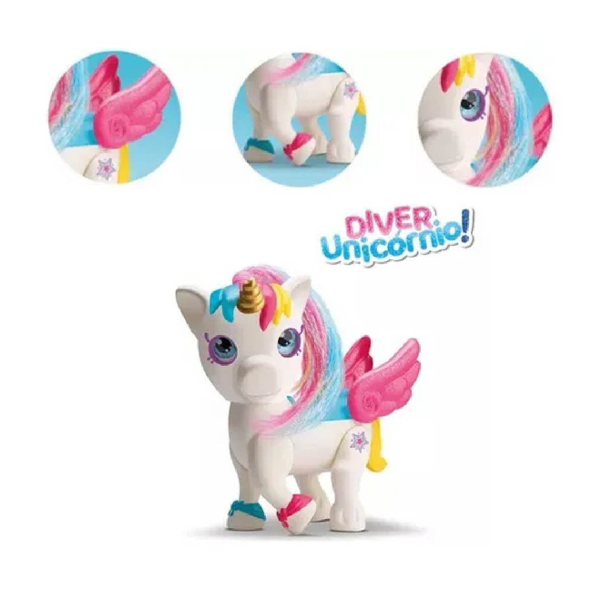 Unicornio Divertoys Vinil 28cm Todo Articulado - Divertoys