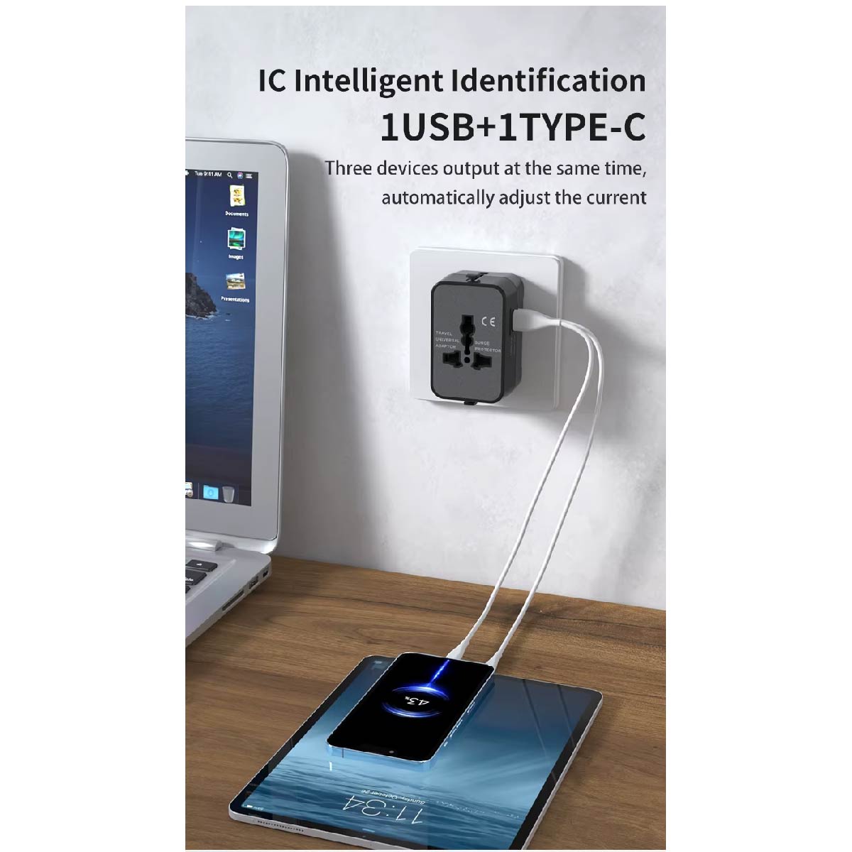 Adaptador D Enchufe Universal Usb-c Tipo C Europeo-americano