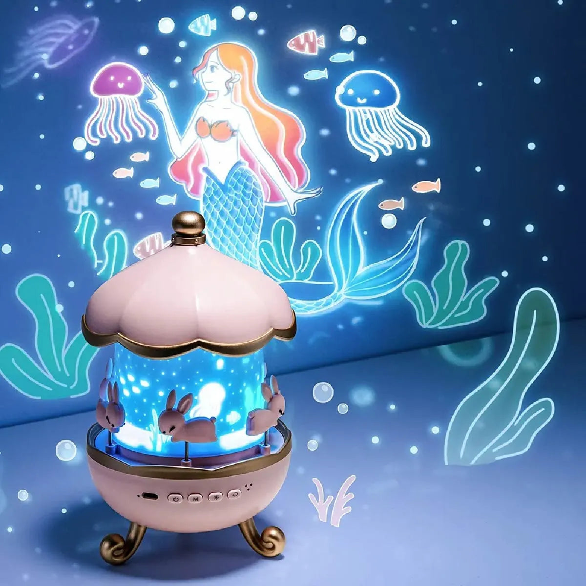 Veladora Lámpara Led Proyector De Nebulosa Dibujos Animados