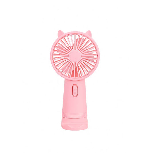 Mini Ventilador Recargable Soporte Celularusb Mano Con Base Colores
