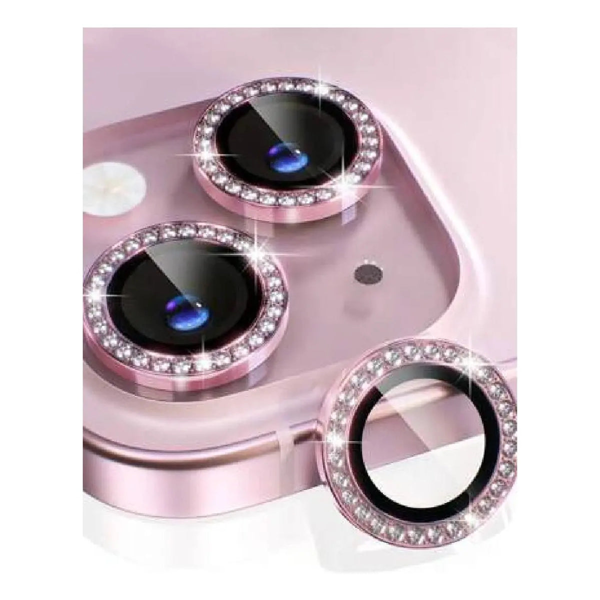 Vidrio brillo strass de cámara para iPhone