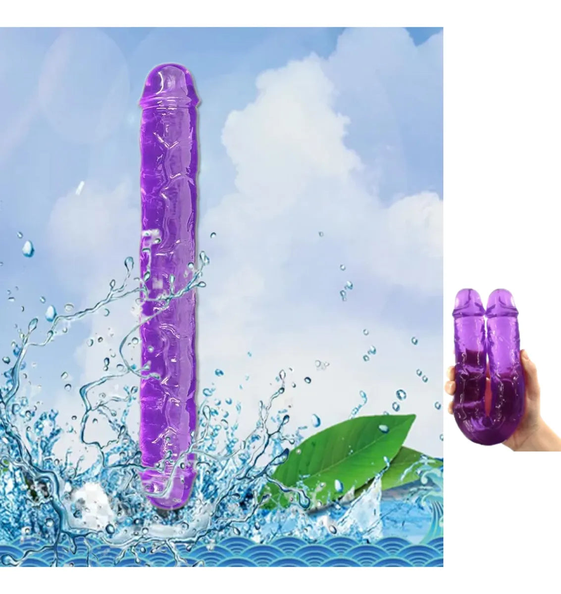 Consolador Doble Flexible 23,5 cm x 2,5 cm