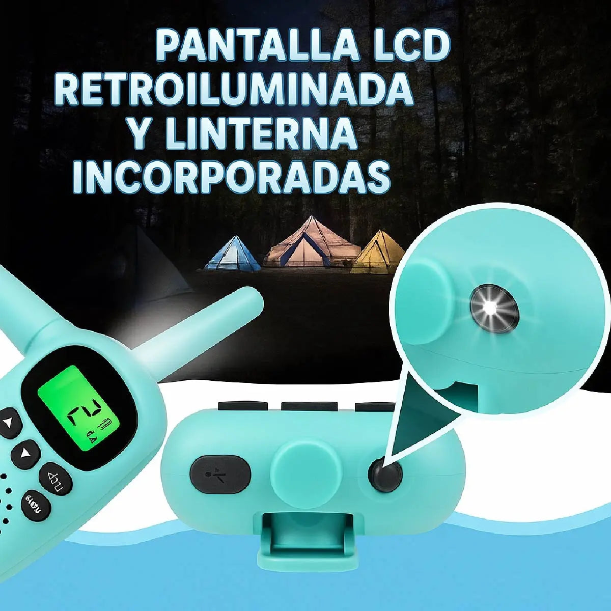 2 Walkie Tokie Niño Y Niña De Largo Alcance Recargables