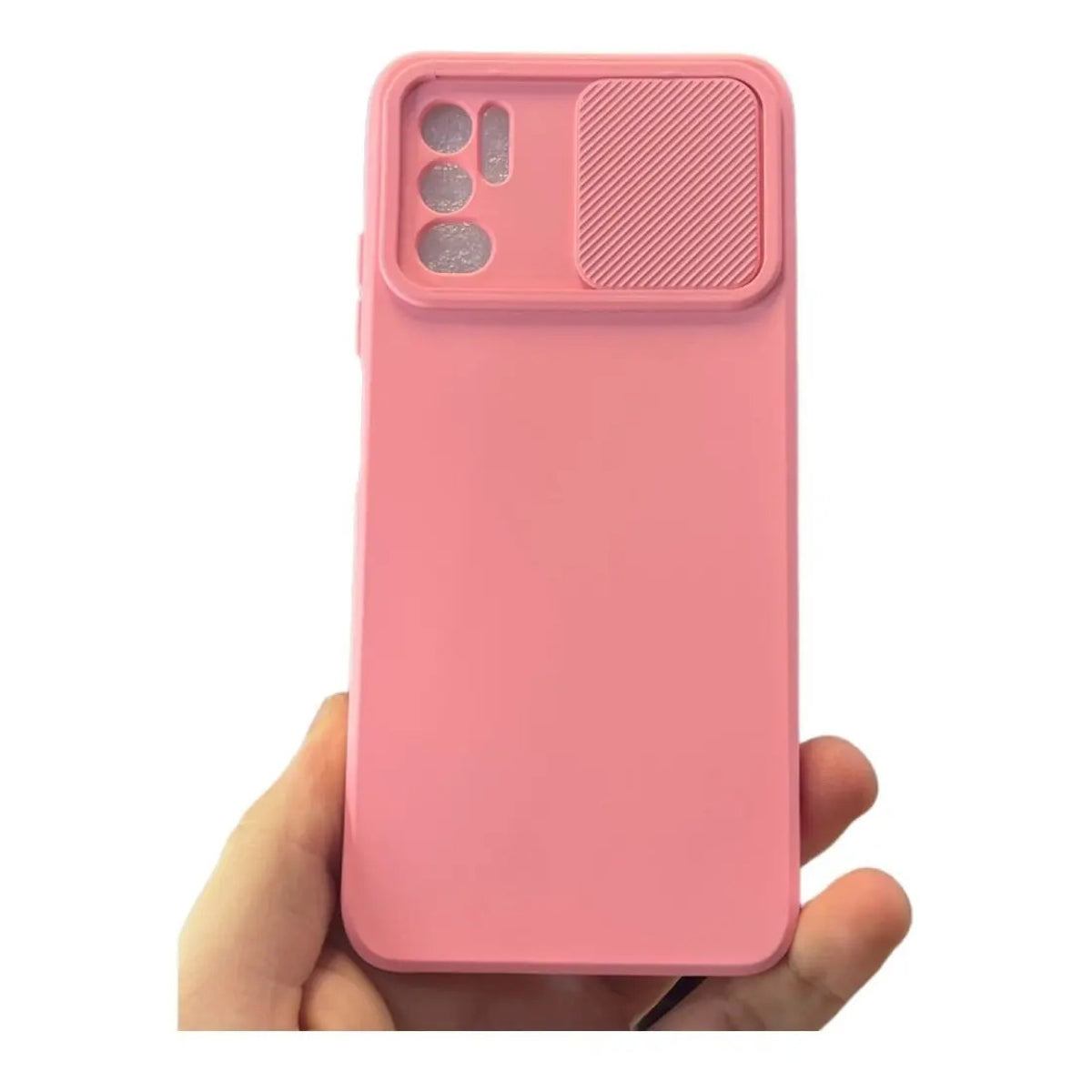 Funda Cubre Cámara De Silicona Para Xiaomi Redmi Note 10 5G Rosado