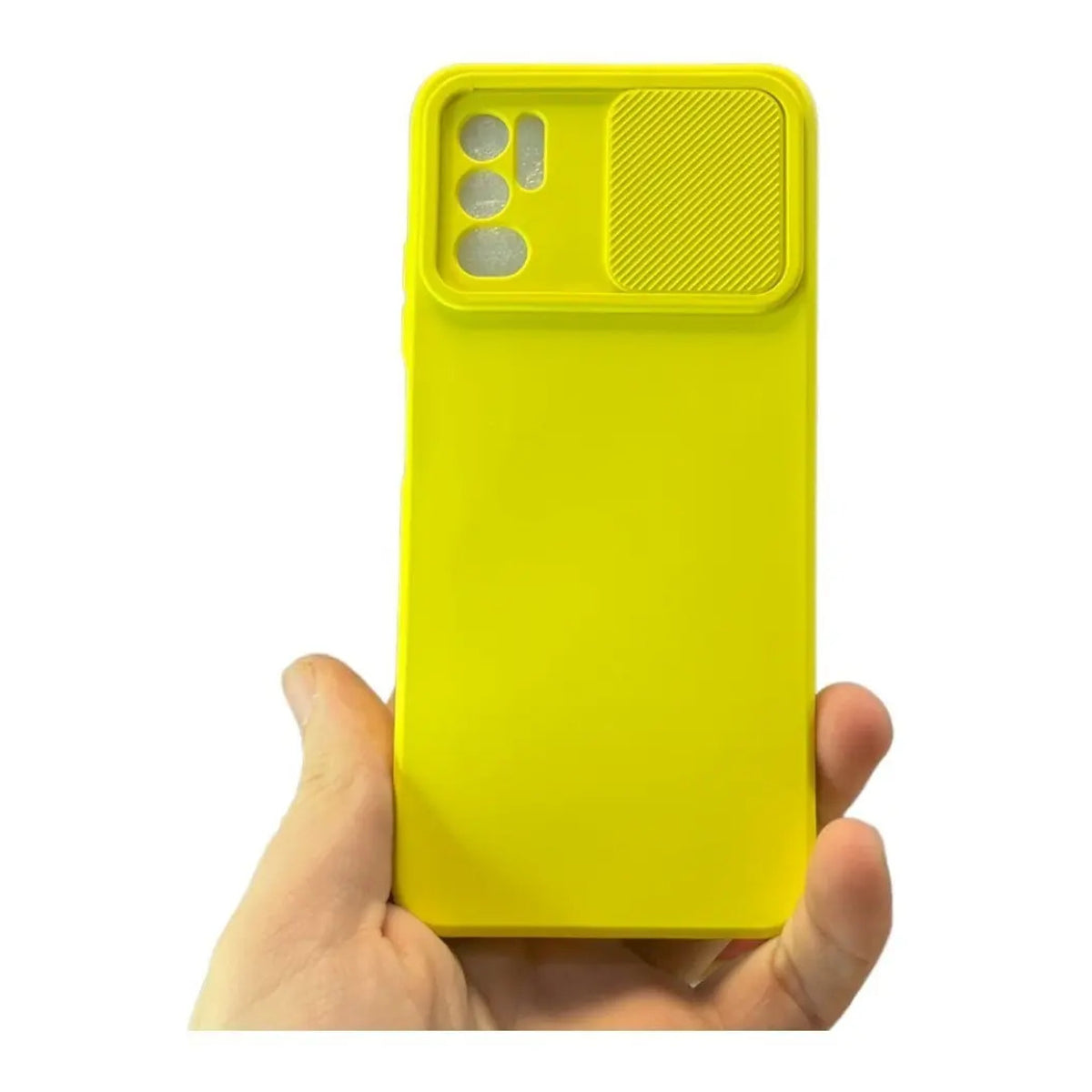 Funda Cubre Cámara De Silicona Para Xiaomi Redmi Note 10 5G Amarillo