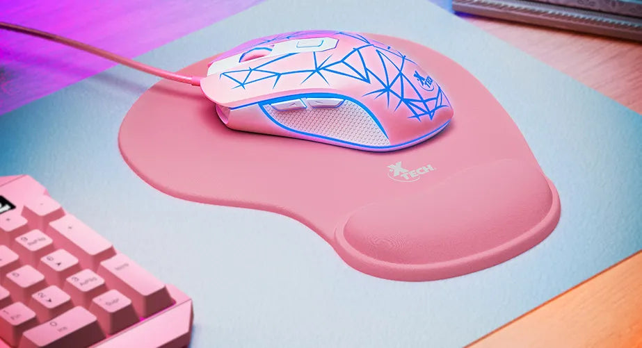 Mouse Pad Xtech XTA-530 Rosa – Comodidad y estilo para tu escritorio